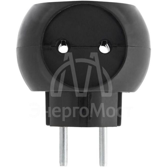 Тройник электрический &amp;quot;Шар&amp;quot; 220В 6А черн. REXANT 11-1063-1