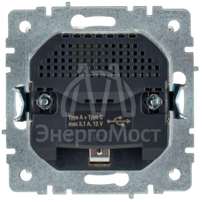 Розетка BRITE РЮш11-1-БрБ 16А с USB A+C 18Вт с заземл. защ. шторки бел. IEK BR-R14-16-U22-018-K01