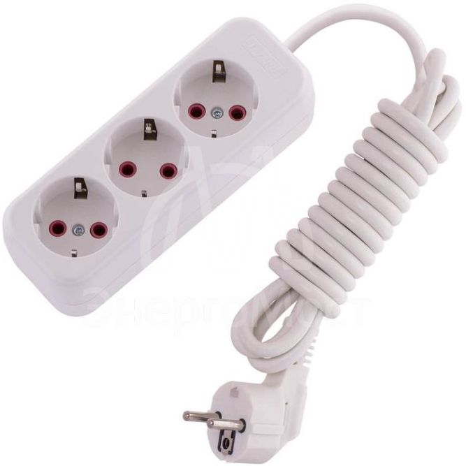 Удлинитель 3х3м с заземл. 16А IP20 LEZARD 720-0303-301