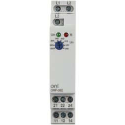 Реле фаз ORF-08D 3ф 2 конт. 220-460В AC ONI ORF-08D-220-460VAC
