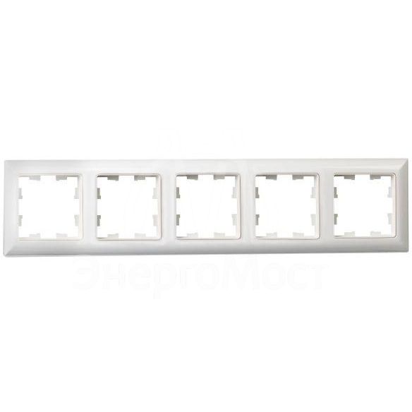 Рамка 5-м BRITE РУ-5-Бр бел./бел. IEK BR-M52-12-K01