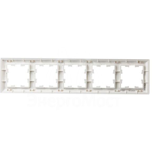 Рамка 5-м BRITE РУ-5-Бр бел./бел. IEK BR-M52-12-K01