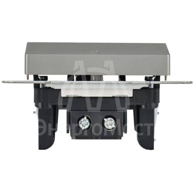 Выключатель 1-кл. СП BRITE ВС10-1-1-БрС 10А с инд. сталь IEK BR-V10-1-10-K46