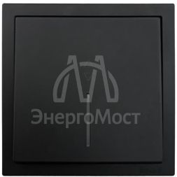 Выключатель проходной 1-кл. с индик. СП ZIMA IP20 10А безвинт. зажим черн. бархат LEZARD 704-4288-114QC