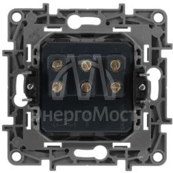 Механизм выключателя 3-кл. СП Etika Plus 10А IP20 250В 10AX винт. зажимы антрацит Leg 672613