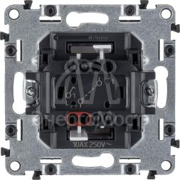 Механизм выключателя 1-кл. СП Valena Life 10А IP20 250В 10AX с лиц. панелью безвинт. зажимы бел. Leg 752401