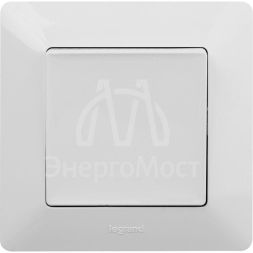 Механизм выключателя 1-кл. СП Valena Life 10А IP20 250В 10AX с лиц. панелью безвинт. зажимы бел. Leg 752401