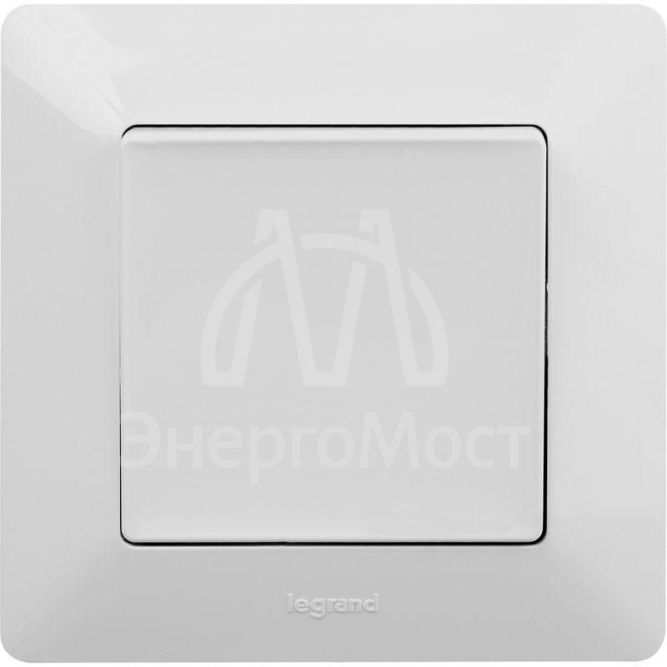 Механизм выключателя 1-кл. СП Valena Life 10А IP20 250В 10AX с лиц. панелью безвинт. зажимы бел. Leg 752401