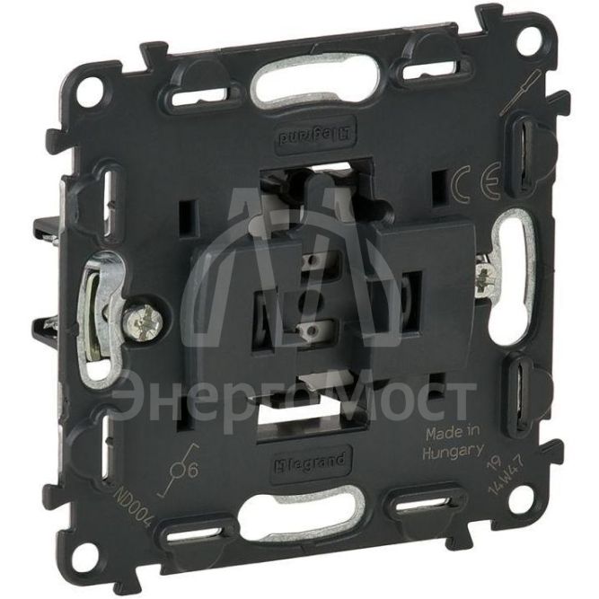 Механизм переключателя 1-кл. СП Valena In&amp;#039;matic 10А IP20 250В 10AX безвинт. зажимы сер. Leg 752016