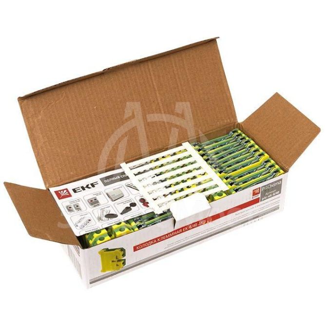 Колодка клеммная ЕК-6/40 JXB земля EKF plc-ek-6/40