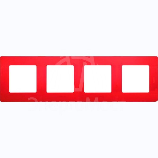 Рамка 4-м Etika красн. Leg 672534