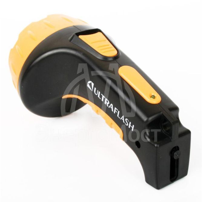 Фонарь LED 3815 (аккум 220В черн./желт. 15 LED; 2 режима SLA пласт. короб) Ultraflash 9217