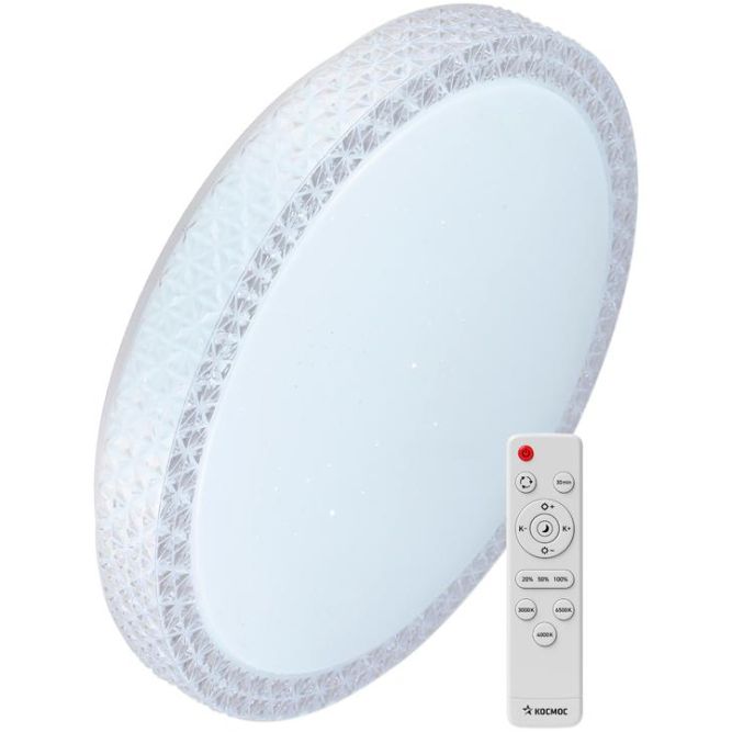 Светильник светодиодный PREMIUM SAPHIR 120Вт 230В 3000-6500К 9600лм IP40 495х115мм настенно-потолочный управляемый с пультом ДУ КОСМОС KSSaph120W