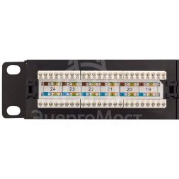 Патч-панель 19дюйм 1U кат.6 UTP неэкранир. 24 порта RJ45 Dual IDC TERACOM PRO EKF TRP-PPNL-6UTP-1U24