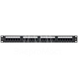 Патч-панель 19дюйм 1U кат.6 UTP неэкранир. 24 порта RJ45 Dual IDC TERACOM PRO EKF TRP-PPNL-6UTP-1U24