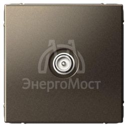 Розетка телевизионная оконечная TV ArtGallery 1дБ механизм мокко SE GAL000691