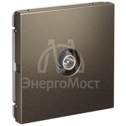 Розетка телевизионная оконечная TV ArtGallery 1дБ механизм мокко SE GAL000691