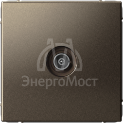 Розетка телевизионная оконечная TV ArtGallery 1дБ механизм мокко SE GAL000691