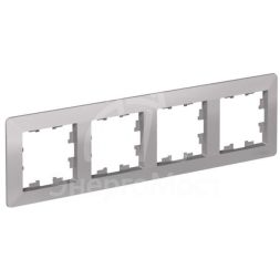 Рамка 4-м AtlasDesign Air алюм./дым. черн. SE ATN220304