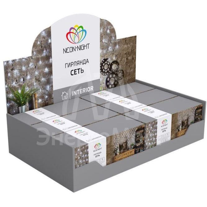Гирлянда &amp;quot;Сеть&amp;quot; 1.8х1.5м 180LED син. провод прозр. Neon-Night 215-133