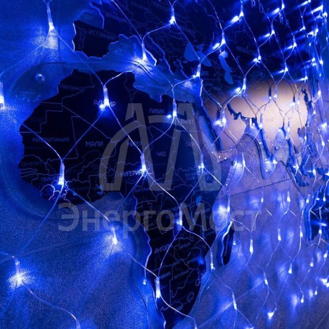 Гирлянда &amp;quot;Сеть&amp;quot; 1.8х1.5м 180LED син. провод прозр. Neon-Night 215-133