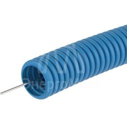 Труба гофрированная ППЛ d25мм легкая c протяж. син. (уп.50м) DKC 11925