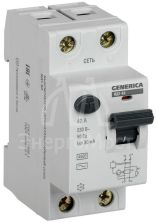 Выключатель дифференциального тока (УЗО) 2п 40А 30мА тип AC ВД1-63 GENERICA IEK MDV15-2-040-030