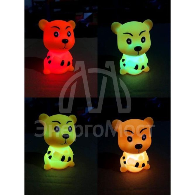Фигура светодиодная &amp;quot;Тигр&amp;quot;-символ 2022 года 8x7см светодиод RGB переливается разными оттенками батарейки AG13х3 (включены в комплект) Космос KOCNL-EL106(2022)