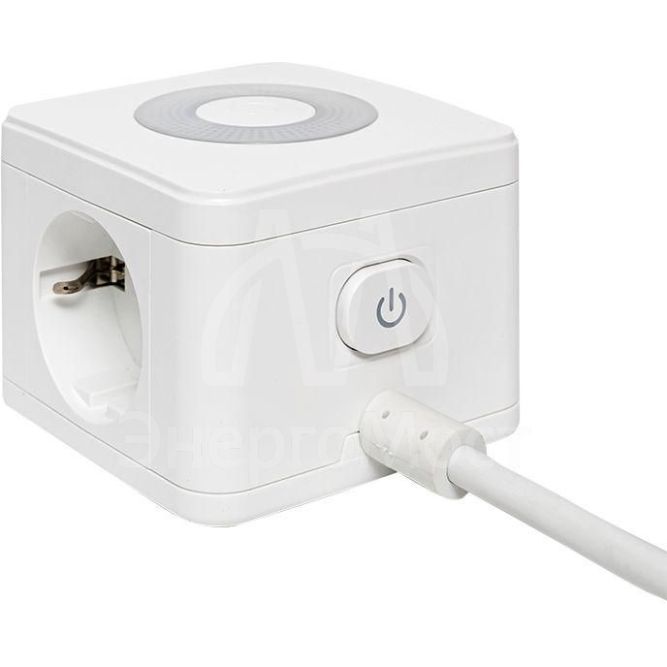 Удлинитель &amp;quot;Куб&amp;quot; 2 гнезда 2USB 2.4А+Type C + Ночник 1.3 метра 1кв.мм EKF UBA-CUB-2-TC