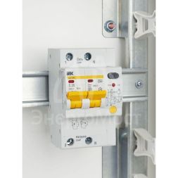 Выключатель автоматический дифференциального тока 2п C 25А 30мА тип A 4.5кА АД-12М IEK MAD12-2-025-C-030