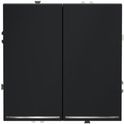 Переключатель проходной 2-кл. СП S70 10А с подсветкой механизм графит Voltum VLS020407