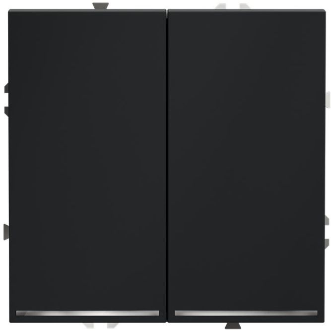 Переключатель проходной 2-кл. СП S70 10А с подсветкой механизм графит Voltum VLS020407