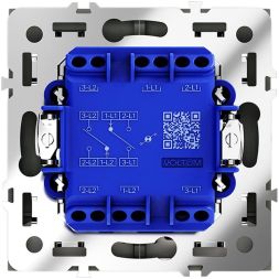 Переключатель проходной 2-кл. СП S70 10А с подсветкой механизм графит Voltum VLS020407