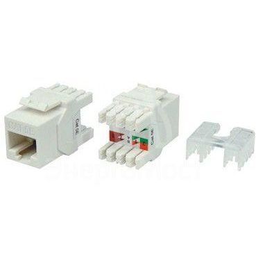 Вставка Keystone Jack RJ-45(8P8C) категория 5e тип 180град. KJ8-8P8C-C5e-180-WH бел. Hyperline 426192