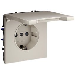 Розетка 1-м СП S70 16А с заземл. защ. шторки + крышка механизм кашемир Voltum VLS040303