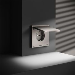 Розетка 1-м СП S70 16А с заземл. защ. шторки + крышка механизм кашемир Voltum VLS040303