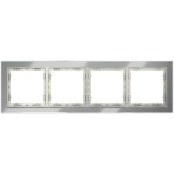 Рамка 4-м S70 стеклян. сталь Voltum VLS110405