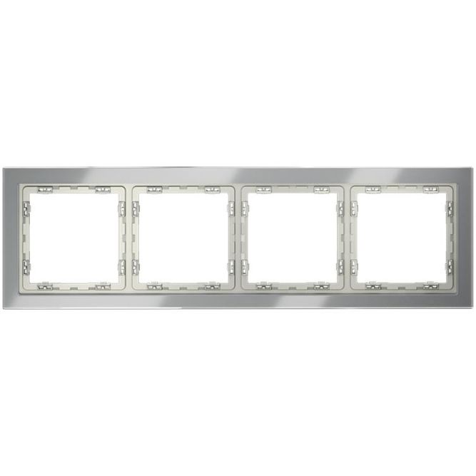 Рамка 4-м S70 стеклян. сталь Voltum VLS110405