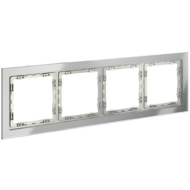 Рамка 4-м S70 стеклян. сталь Voltum VLS110405