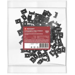 Площадка под стяжку для прямого монтажа 22х16мм черн. (уп.100шт) Rexant 07-2111