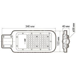 Светильник светодиодный PSL 07 30Вт 5000К IP65 AC180-260 уличный ДКУ JazzWay 5041035