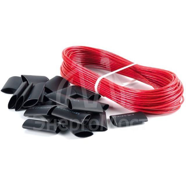 Комплект крепежа в водосточную трубу в 1 нитку 20 м (трос+крепежи) EXTHERM DRAIN/1