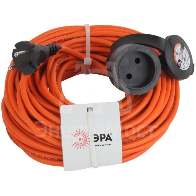 Удлинитель силовой UPx-1-2x0.75-20m-IP44 в бухте б/з 1 гнездо 20м ПВС 2х0.75 Эра Б0043037