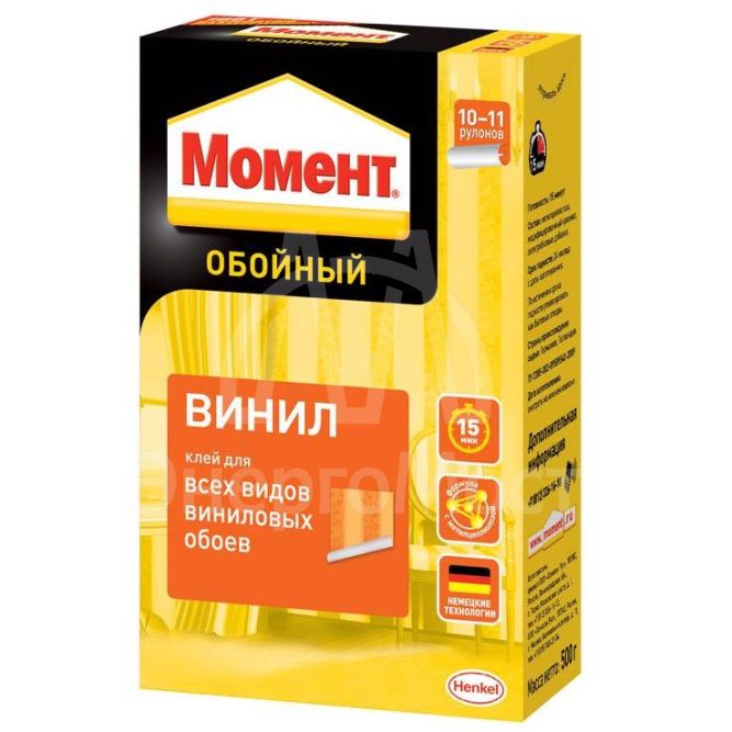 Клей обойный &amp;quot;Момент Винил&amp;quot; 500г Момент Б0034798