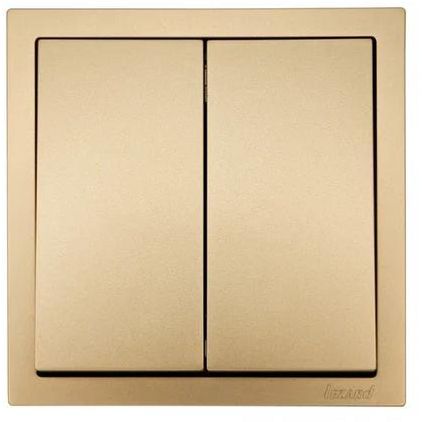 Выключатель 2-кл. СП ZIMA IP20 10А безвинт. зажим зол. LEZARD 704-3688-101QC