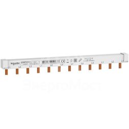 Шинка гребенчатая 3П (L1L2L3) 12мод. шаг 18мм 63А разрезаемая SchE EZ9XPH312