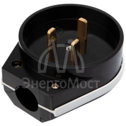 Вилка ВШ для электрической плиты 32А 250 В 2Р+РЕ (ОУ) черн. Rexant 11-8930