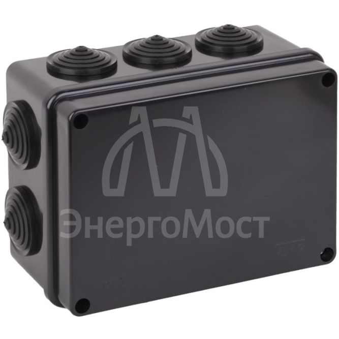 Коробка Тусо распаячная для ОП 150х110х70мм без гермовводов УХЛ1 черн. Ruvinil 67053Ч