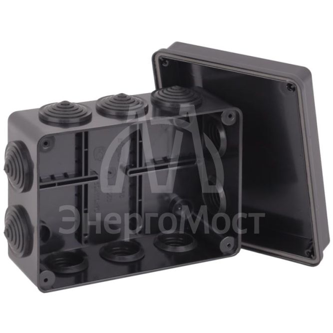 Коробка Тусо распаячная для ОП 150х110х70мм без гермовводов УХЛ1 черн. Ruvinil 67053Ч