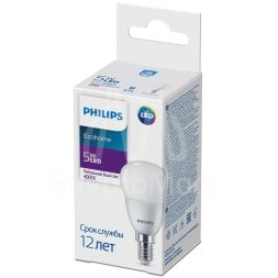 Лампа светодиодная Ecohome LED Lustre 5Вт 500лм E14 840 P46 Philips 929002970037